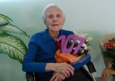 On her 107th birthday. (Source: Facebook/Fundació Ibada)