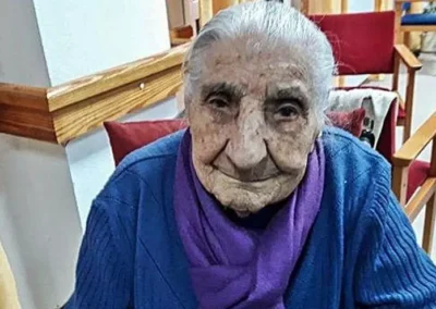 On her 110th birthday. (Source: La Opinión de Zamora)