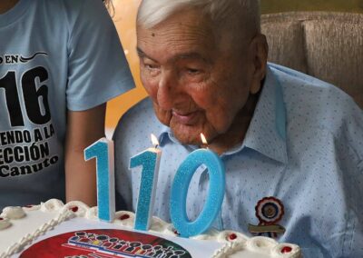 On his 110th birthday party. (Source: Ministerio De Defensa Nacional Paraguay)
