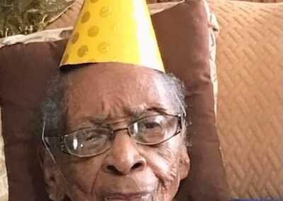 On her 112th birthday in 2026. (Source: Facebook / Domonique Benn KSLA)