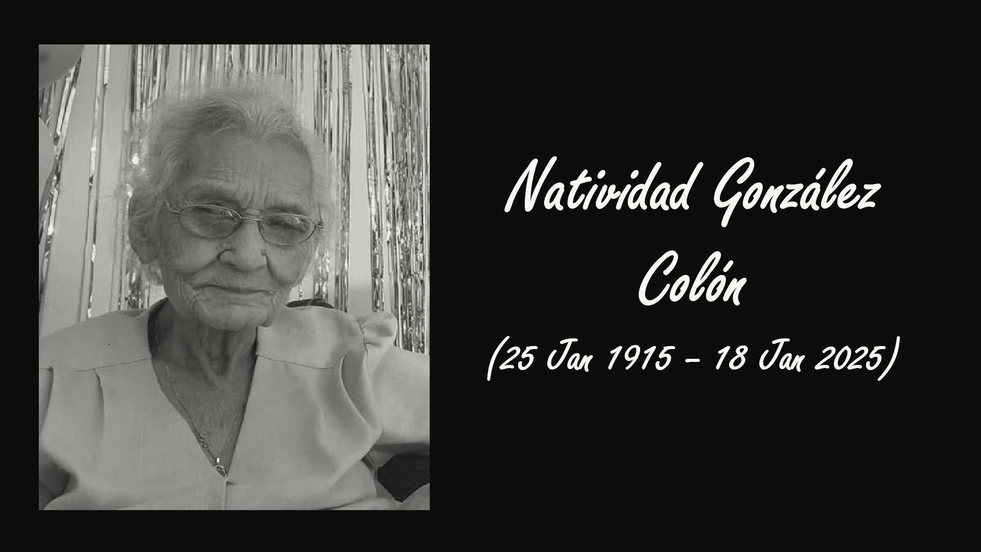 Puerto Rican Natividad González Colón Dies Just Before 110th Birthday Natividad González Colón 1915-2025