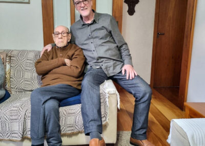 At age 109, with his son João on Father's Day in Brazil. (9 August 2026)