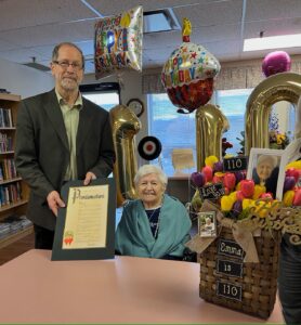 On her 110th birthday. (Source: Cleveland.com)