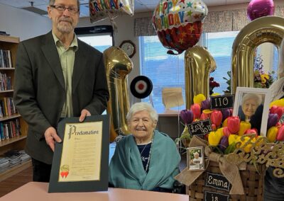 On her 110th birthday. (Source: Cleveland.com)