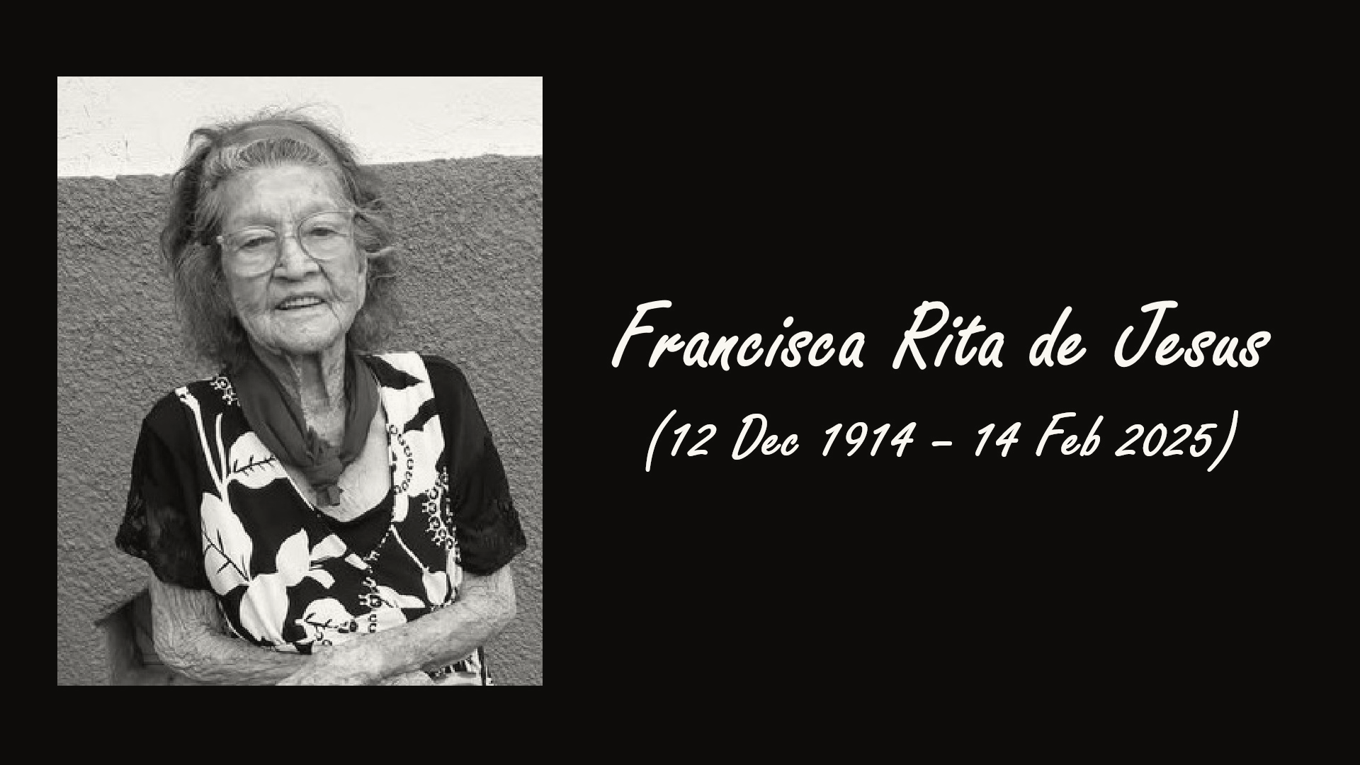 Francisca Rita de Jesus 1914-2025