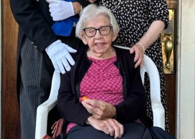 On her 110th birthday. (Source: Los Angeles Daily News)