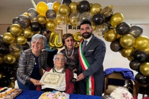On her 110th birthday. (Source: CagliariToday)