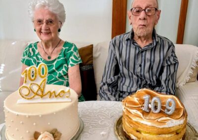In December 2025, on his 109th birthday, with his wife.