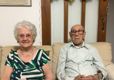 Piragibe, aged 108, and his 99-year-old wife, Adyr, in January 2025. (Source: Courtesy of the family)