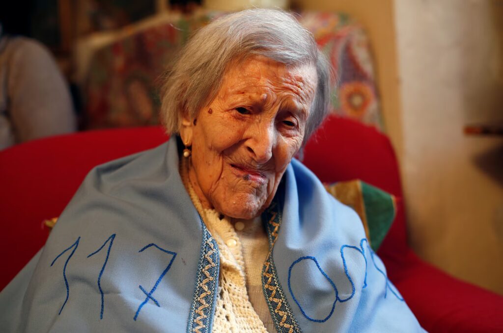 Emma Morano, last surviving person from the 1800s and Italy's oldest person ever, on her 117th birthday.