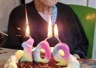 On her 109th birthday. (Source: Courtesy of the family)