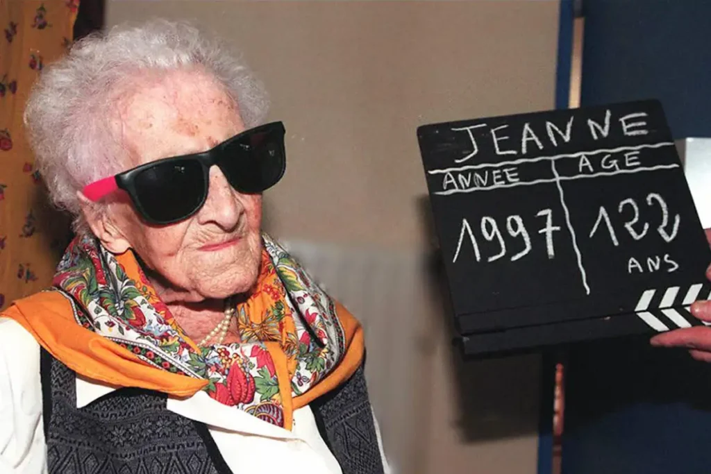 Jeanne Calment, the oldest person ever, at age 122. 