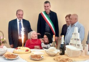On her 110th birthday. (Source: Facebook / Stefano Zanelli - Sindaco Cologno Monzese)