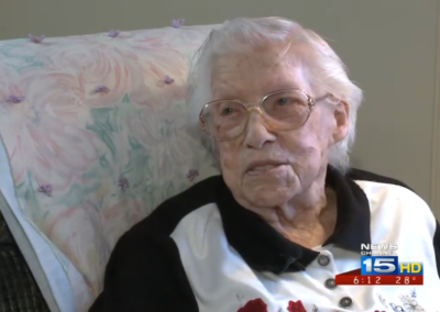 At the age of 109. (Source: YouTube / WANE 15 News)