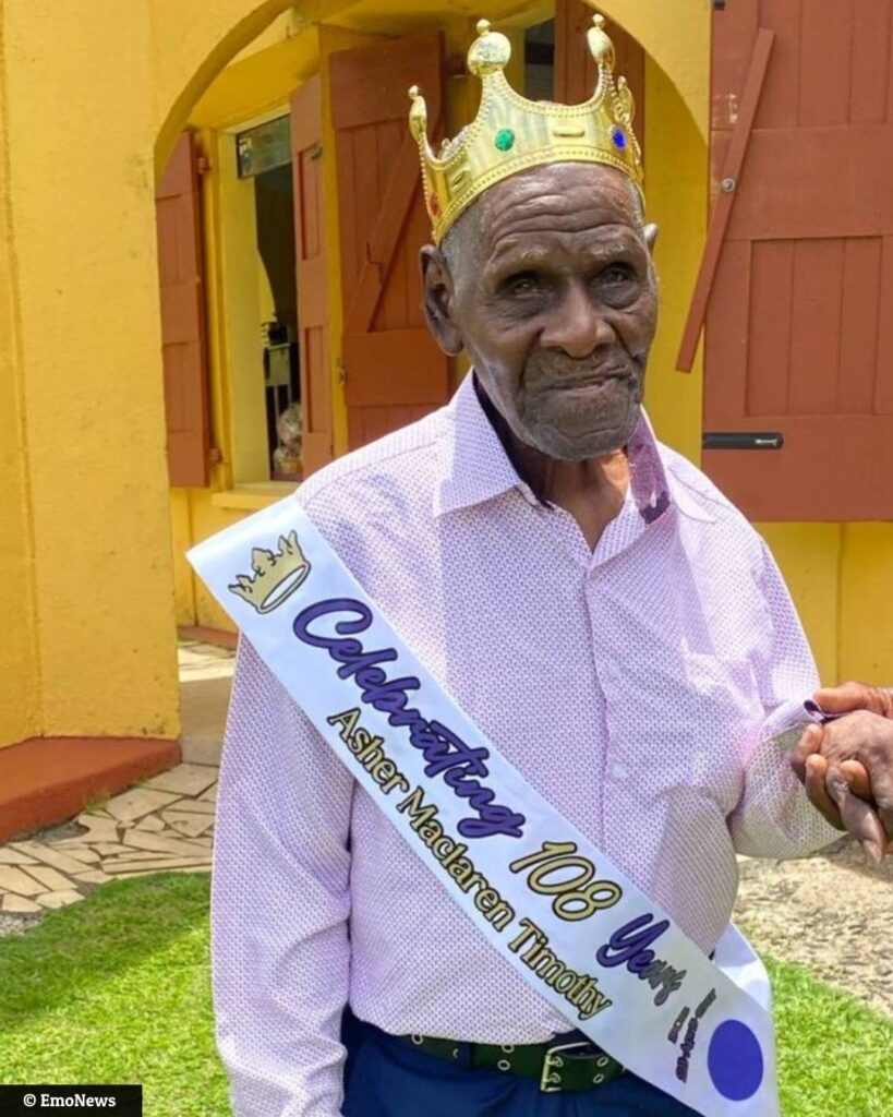 Asher Timothy, Dominica's Oldest Known Resident. (Source: EmoNews)