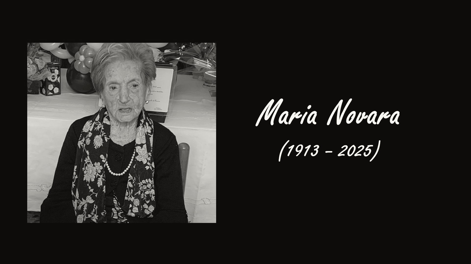 Maria Novara (1913-2025) (Source: Telesud)