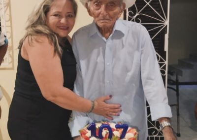 On his 107th birthday.