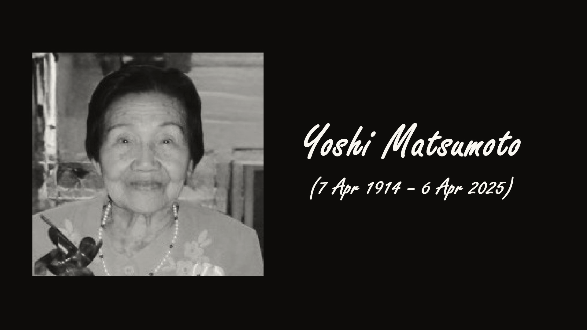 Yoshi Matsumoto 1914-2025