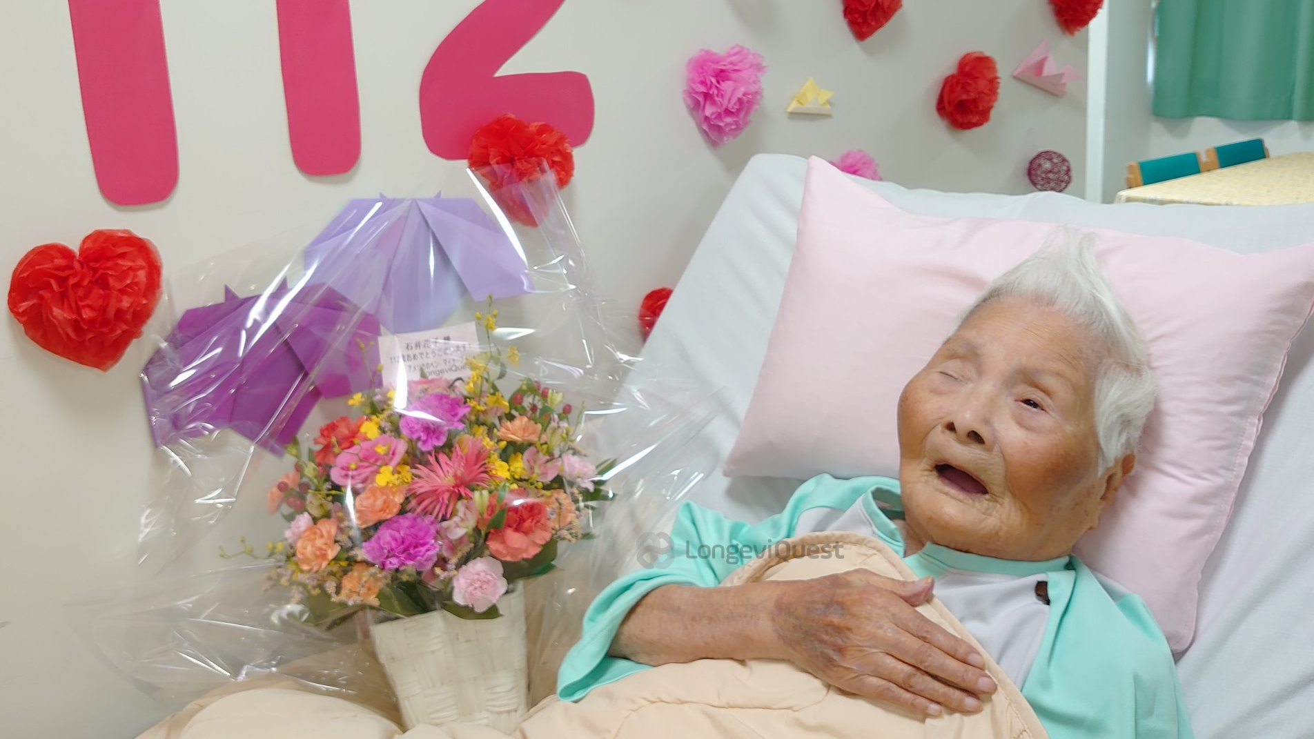 Hanako Ishii Celebrates Her 112th Birthday in Chiba Prefecture, Japan