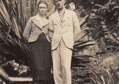 On 3 April 1937, with her husband, on their honeymoon in Poços de Caldas.