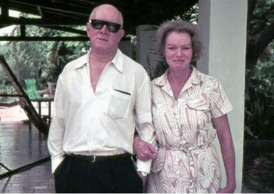 In 1970, with her husband.
