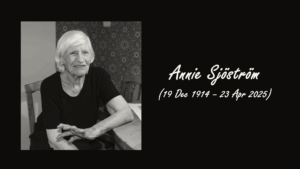 Annie Sj&ouml;str&ouml;m 1914-2025. (Source: &Ouml;landsbladet)