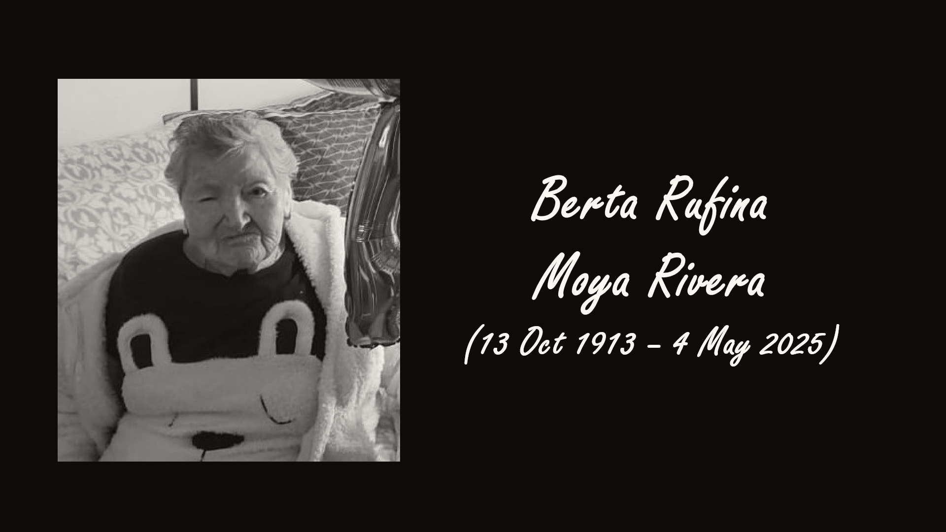 Berta Rufina Moya Rivera dies at 111.