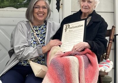 On her 110th birthday. (Source: Facebook / Mantua Police Department)