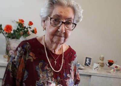 On her 104th birthday. (Source: Courtesy of the family)