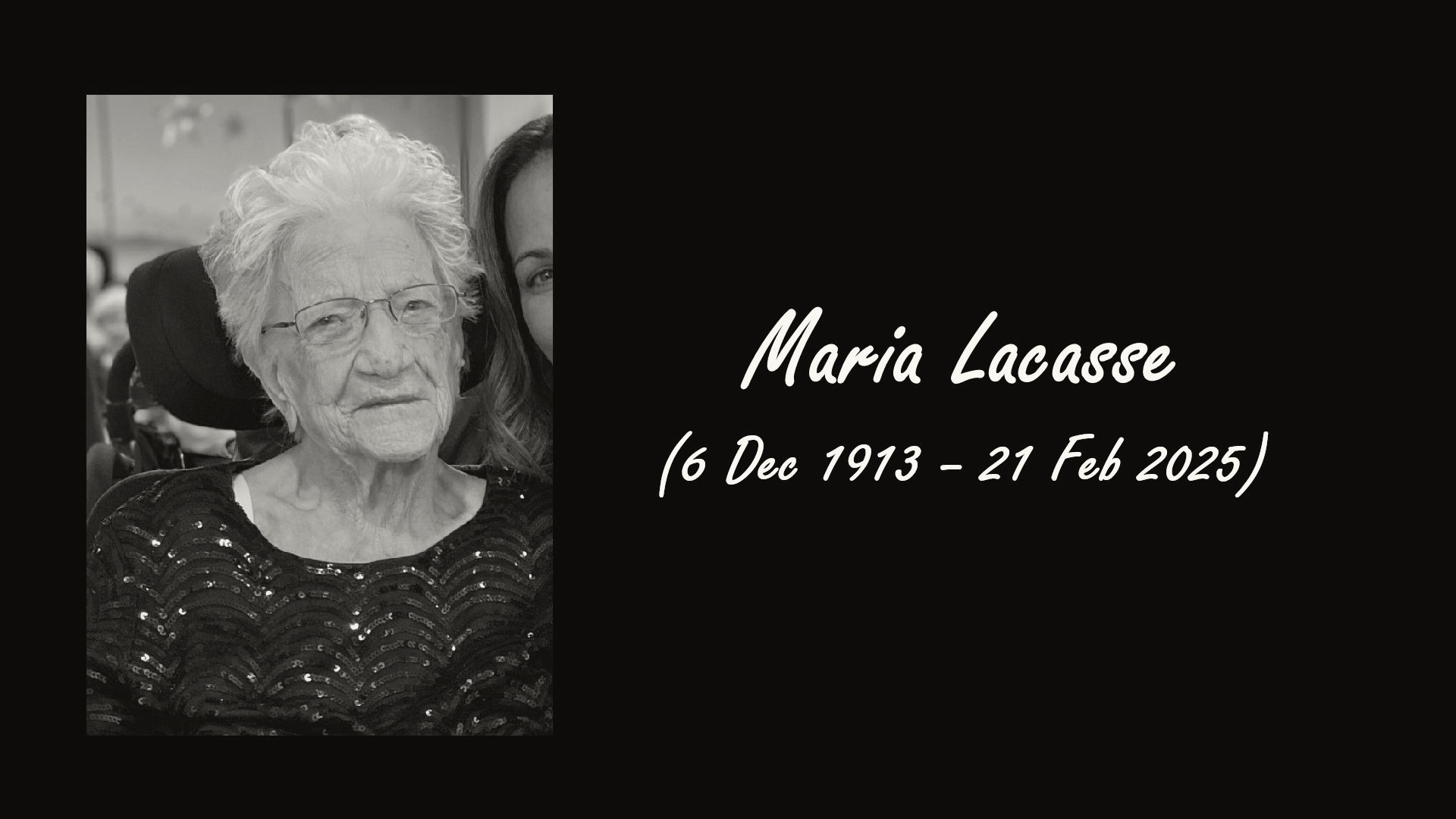 Maria Lacasse dies at 111.