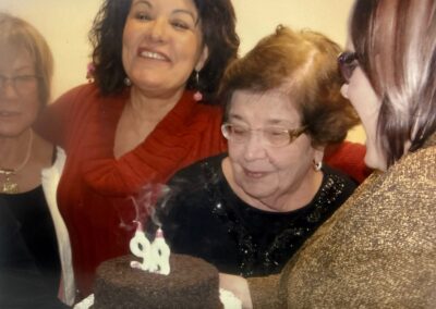 On her 98th birthday.
