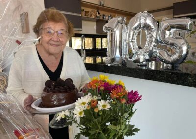 On her 105th birthday.