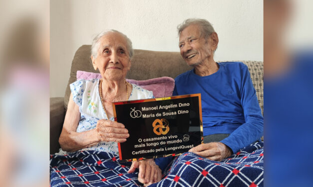 Longest-Married Couple Presented with LongeviQuest Plaque