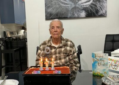 On his 111th birthday party, 7 December 2025. (Source: Courtesy of the family)