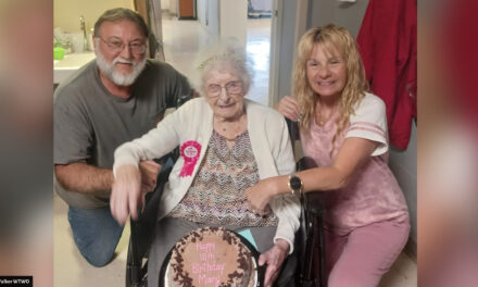 Mary Laughead on her 111th birthday.
