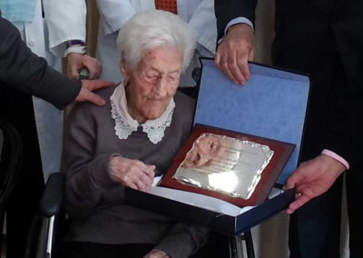 On her 110th birthday. (Source: Telemadrid)