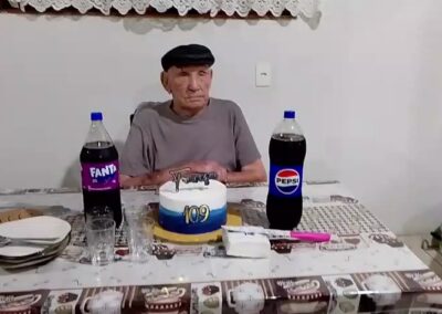 On his 109th birthday.