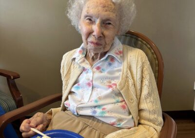 On her 110th birthday in June 2025. (Source: Facebook / The Cottages at Garden Grove)