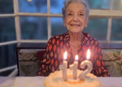 Celebrating her 112th birthday in April 2026.
