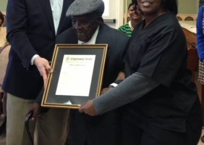 In February 2014, aged 109. (Source: Congressman Mike D. Rogers)