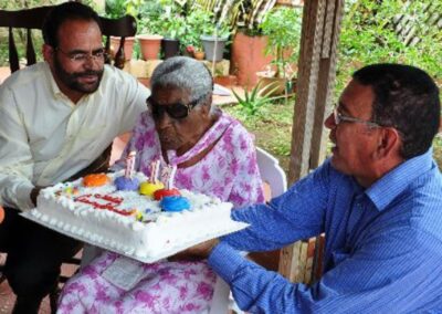 On her claimed 117th birthday in May 2012. She was actually 108 at the time. (Source: Primera Hora)