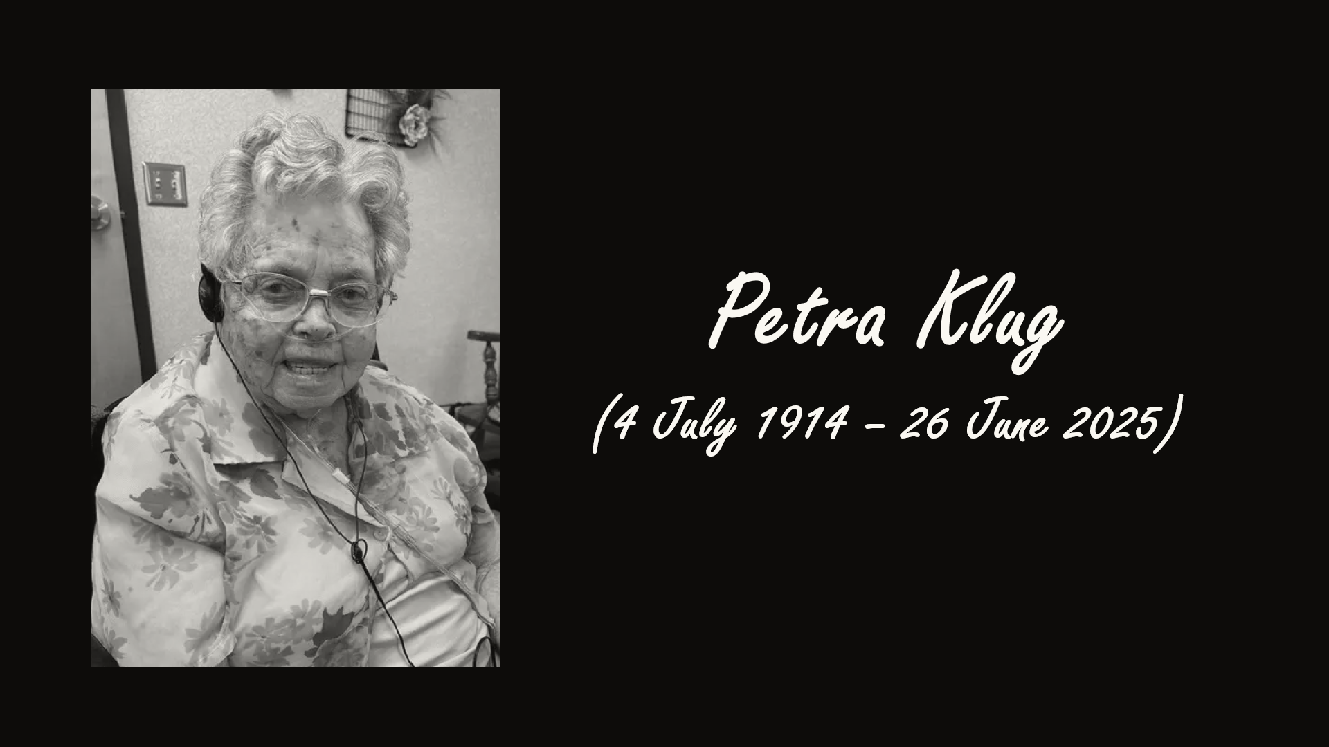 Petra Klug, North Dakota's Oldest Resident, Dies at 110