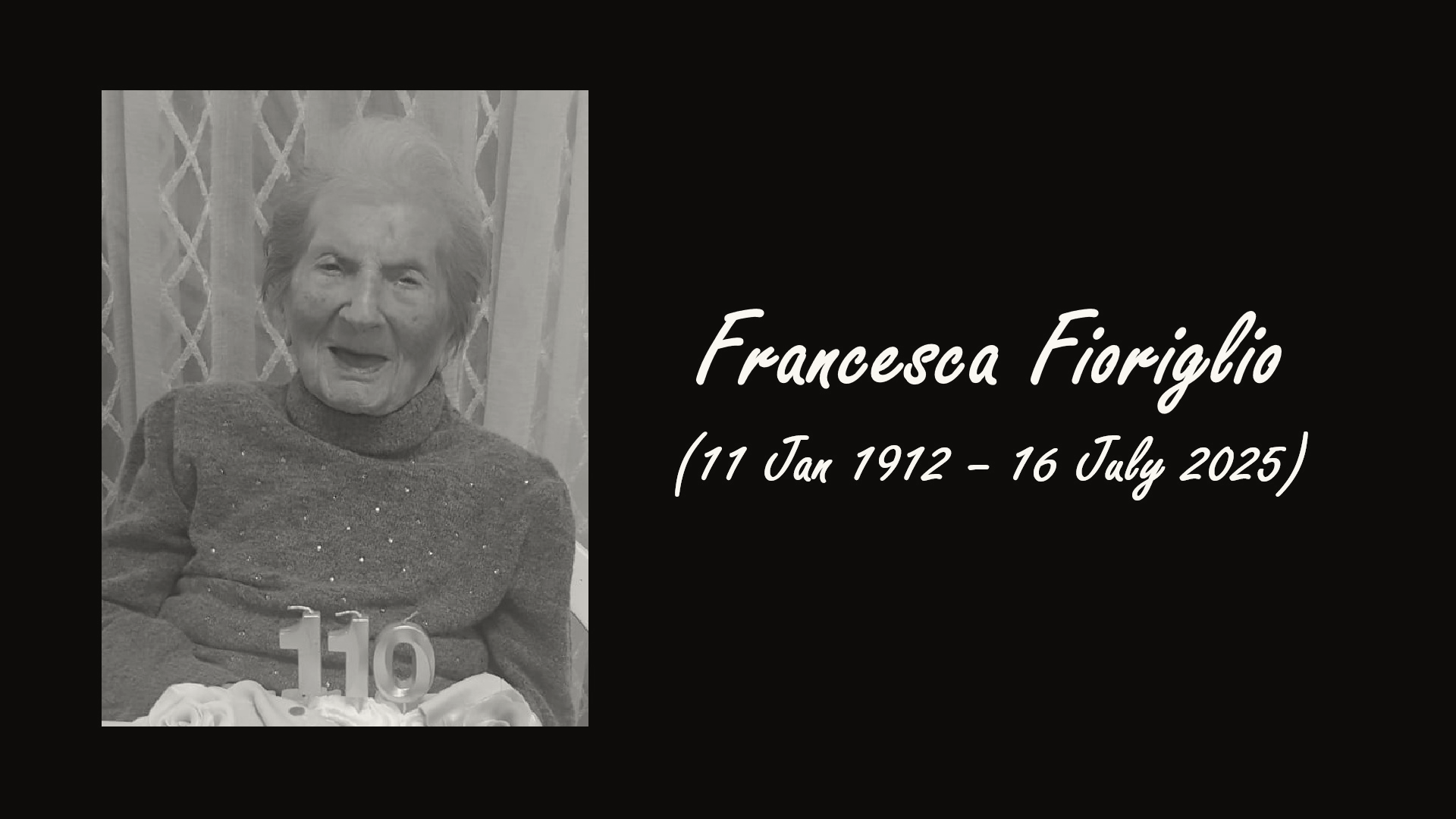 Francesca Fioriglio, Sicily's Oldest Resident, Dies at 113