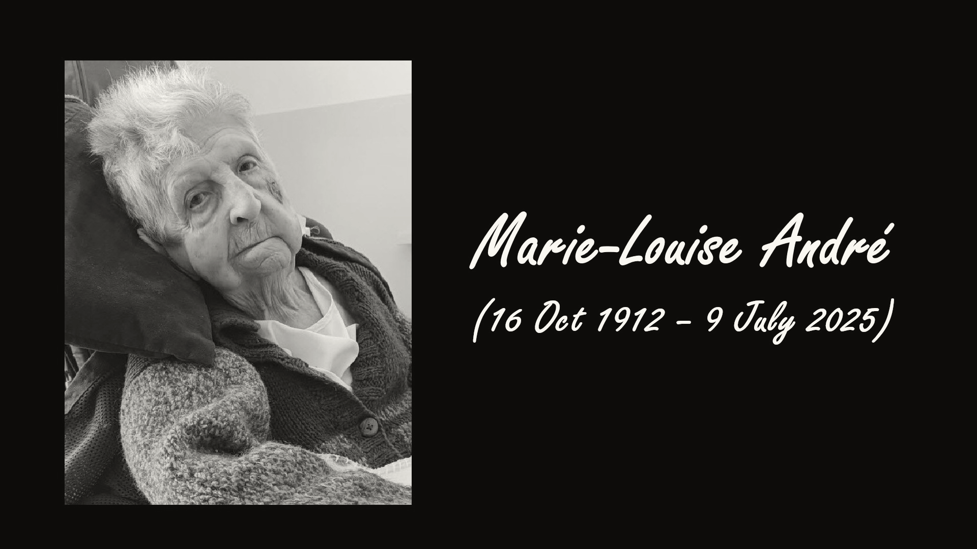 French Woman Marie-Louise André Dies at 112
