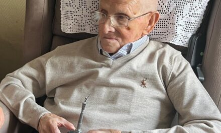 On his 110th birthday. (Source: Facebook / Cristina Laborda Albolea)