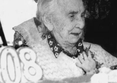 On her 108th birthday. (Source: The Edmonton Journal)