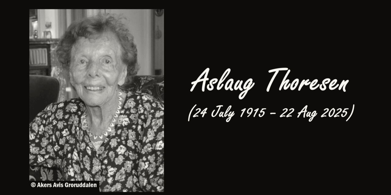 Norwegian Woman Aslaug Thoresen Dies at 110
