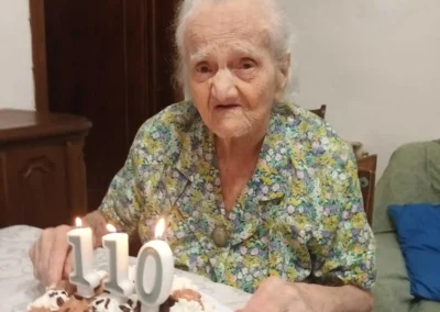 On her 110th birthday. (Source: La Nazione)