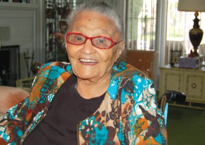 On her 106th birthday. (Source: Beverly Press)