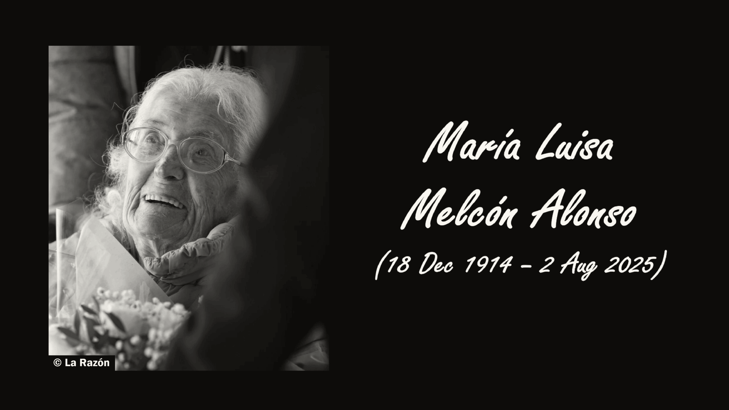 Spanish Woman María Luisa Melcón Alonso Dies at 110